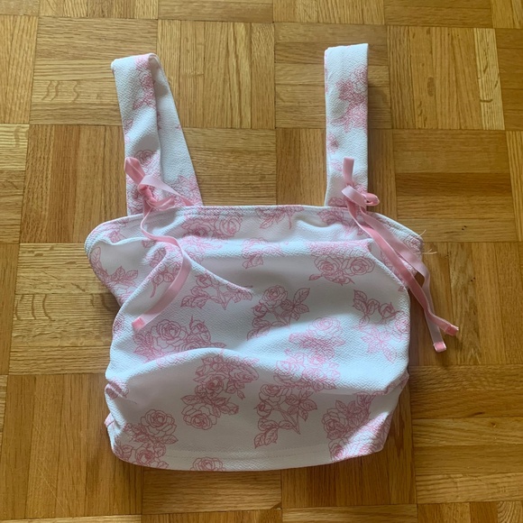 Pink and White Bows Tank Top - Picture 1 of 2